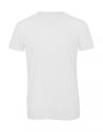 Heren T-shirt V Hals B&C Triblend TM057 White